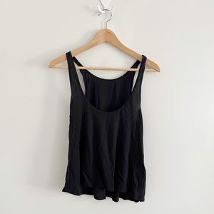 Lululemon Get Low Scoop Tank, Black Cotton, Sz 4